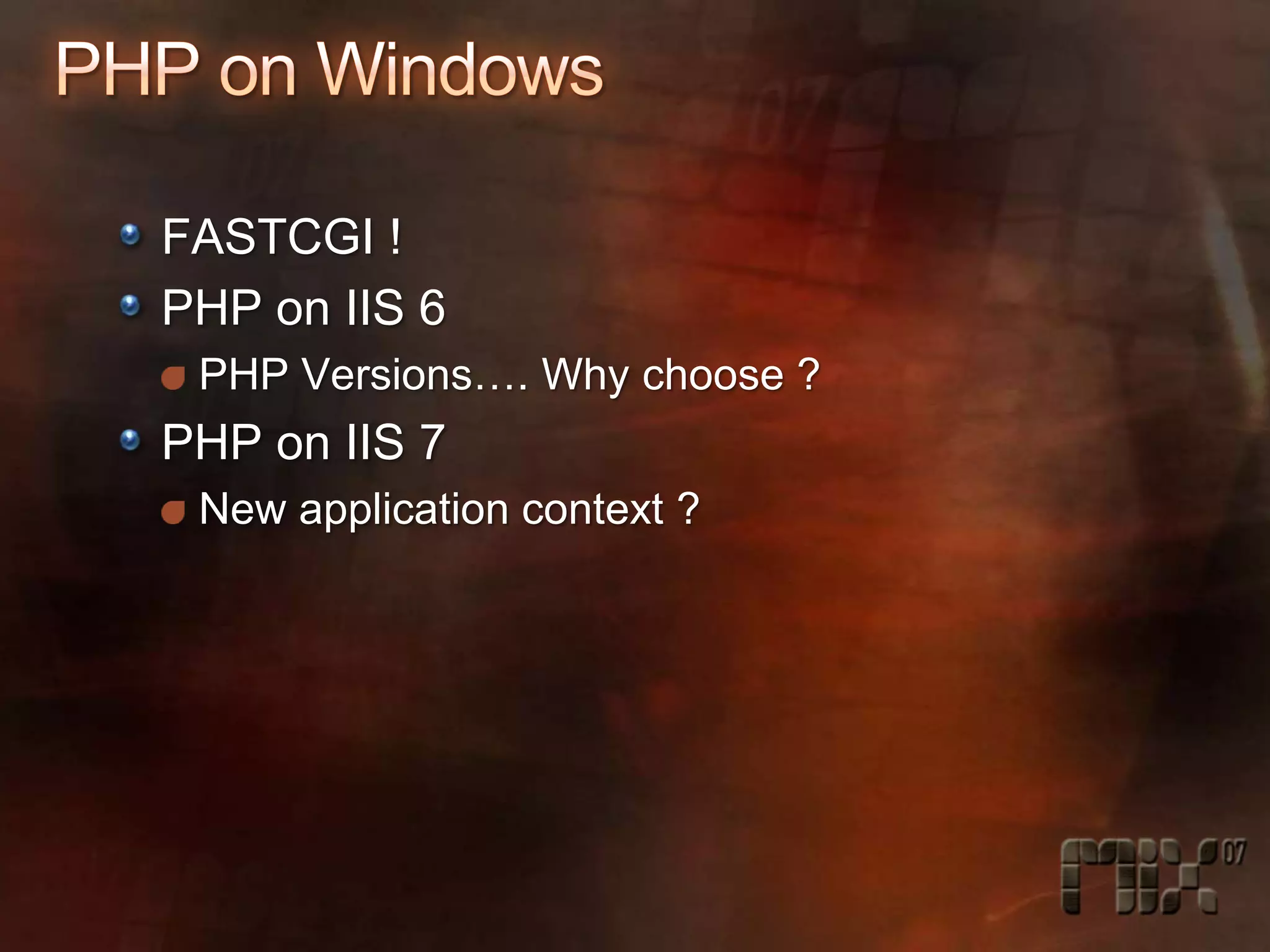 Partying with PHP (…and the Microsoft Platform)