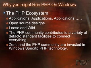 Partying with PHP (…and the Microsoft Platform)