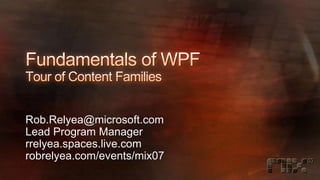 Windows Presentation Foundation for Developers - Part 1