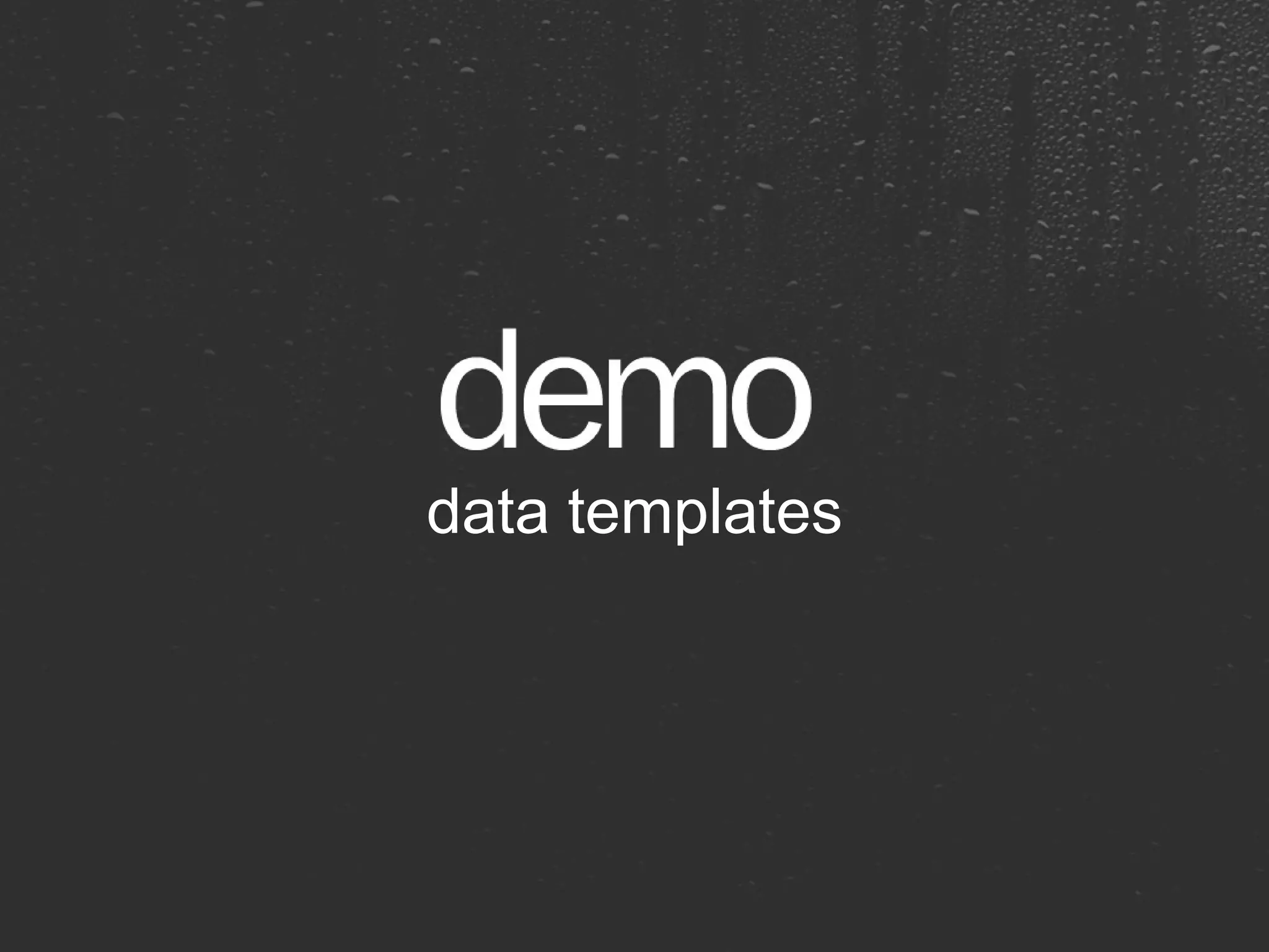 data templates 