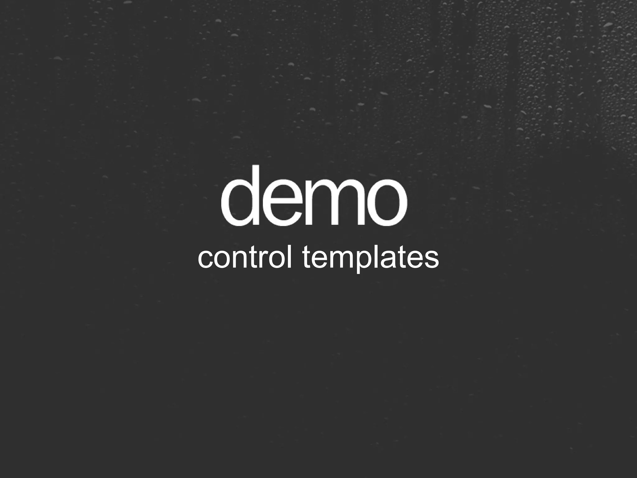 control templates 