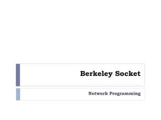 Berkeley Socket Network Programming 