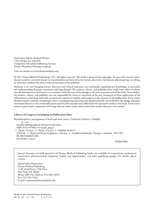 Multidisciplinary Management Of Head And Neck Cancer First Robert I ...