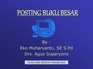 POSTING BUKU BESAR
By :
Eko Muharyanto, SE S.Pd
Drs. Agus Suparyono
GURU SMA NEGERI 5 MAGELANG
 