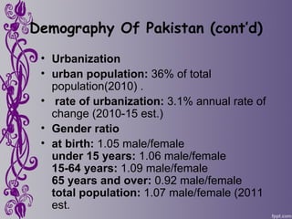 population and demography of pakistan | PPT