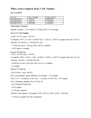 calculation from different A.R. Number by BISHNU ADHIKARI | PDF