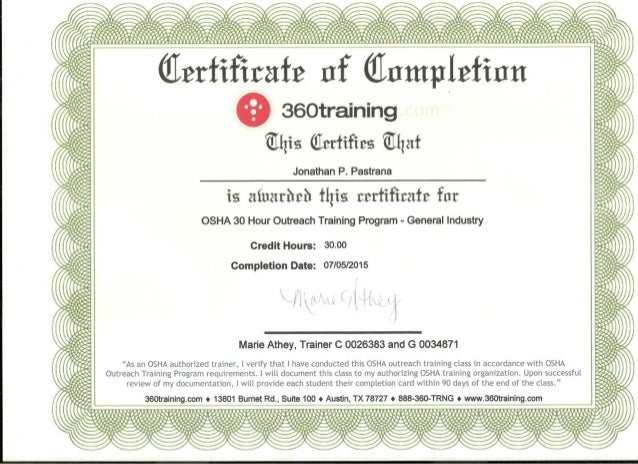 i have a certificate of completion