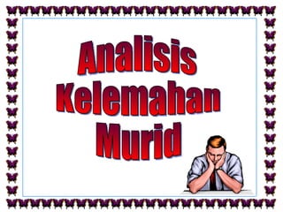 Analisis Kelemahan  Murid 
