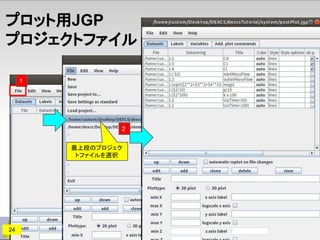 プロット用JGP
プロジェクトファイル
1
2
24
最上段のプロジェク
トファイルを選択
 