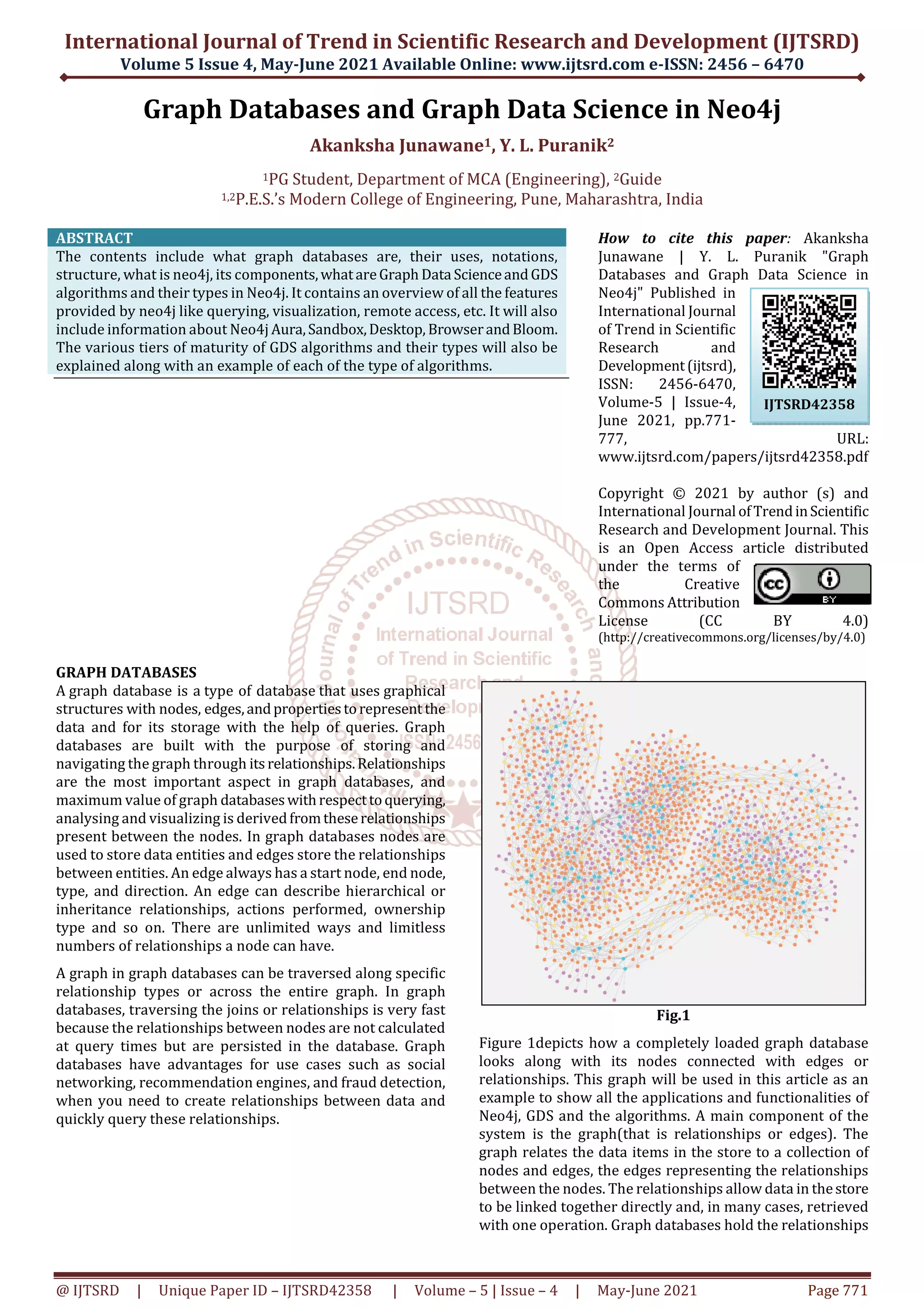 Graph Databases and Graph Data Science in Neo4j | PDF