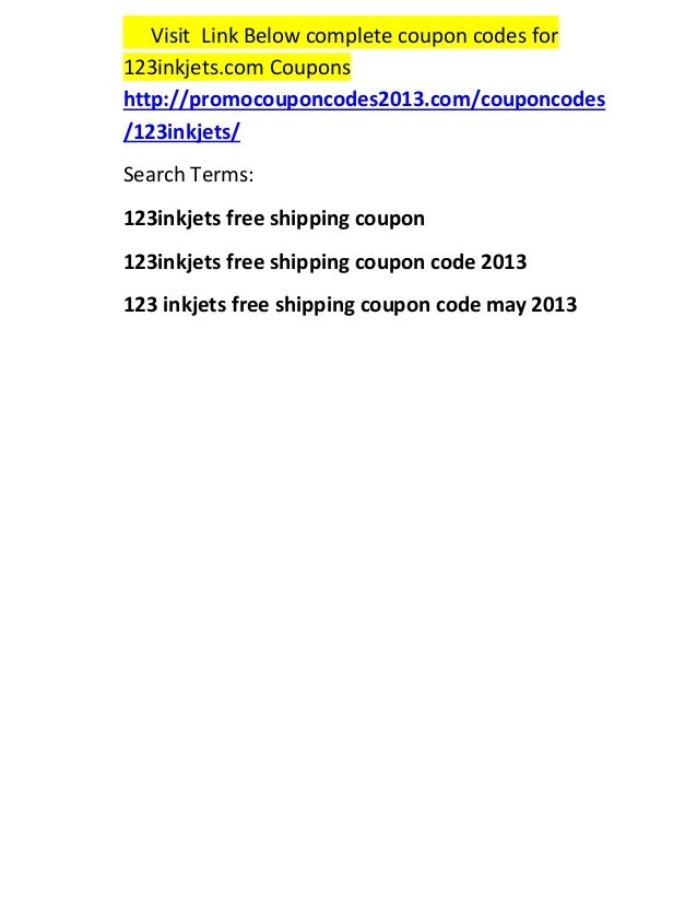 123inkjets free shipping coupon code 2013 123 inkjets promo codes 2013