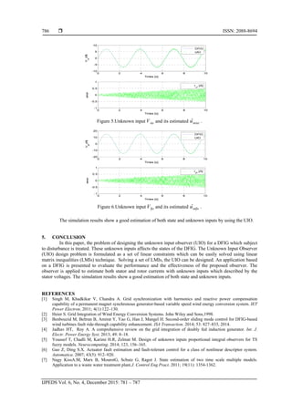 Unknown Input Observer for a Doubly Fed Induction Generator Subject to ...
