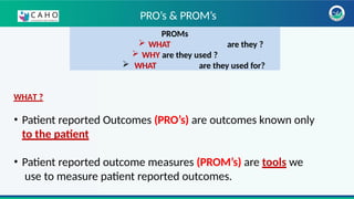 Proms Outcomes Example prem and prom.pptx prem and promprem and prom | PPTX