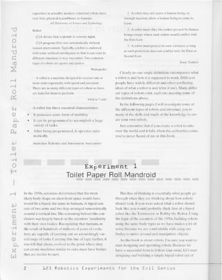 123 robotics experiments for the evil genius