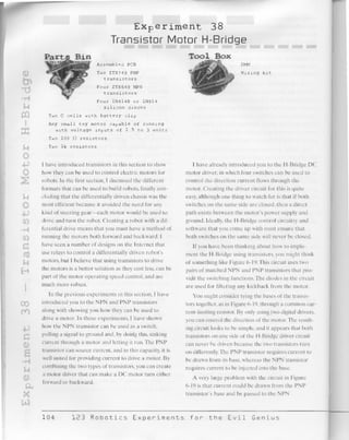 123 robotics experiments for the evil genius