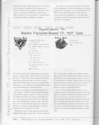 123 robotics experiments for the evil genius