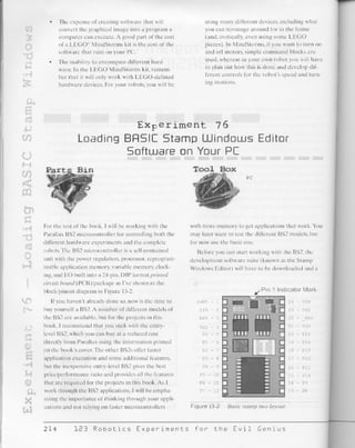 123 robotics experiments for the evil genius