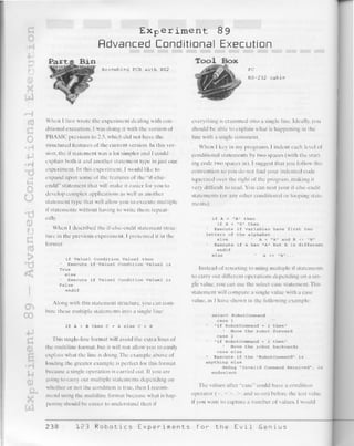 123 robotics experiments for the evil genius