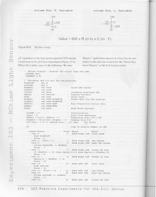 123 robotics experiments for the evil genius