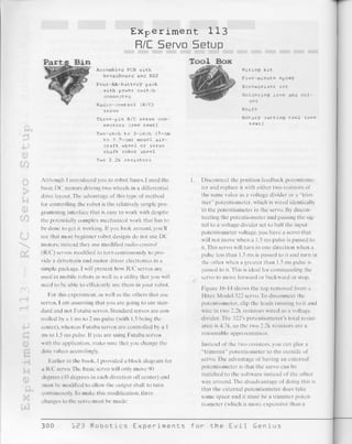 123 robotics experiments for the evil genius