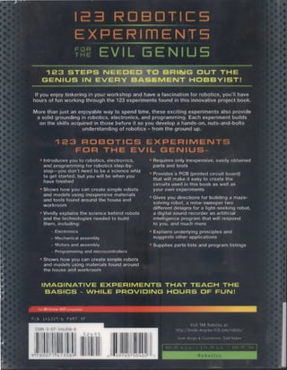 123 robotics experiments for the evil genius