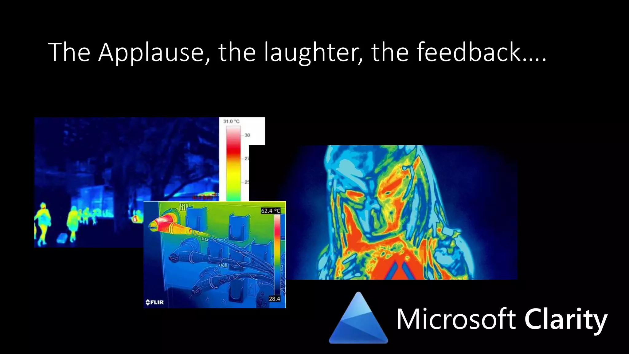 Microsoft Clarity
The Applause, the laughter, the feedback….
 