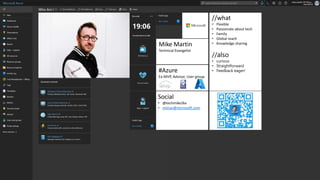Thursday,March 23, 2023
19:06
Mike Martin
Technical Evangelist
#Azure
Ex-MVP, Advisor, User group
Social
• @techmike2kx
• ...