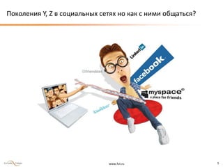 www.fut.ru 5
Поколения Y, Z в социальных сетях но как с ними общаться?
 