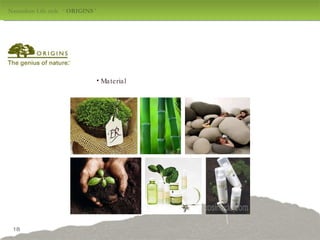 Naturalism Life style  ‘  ORIGINS  ' design by jang mi-jeong Material  