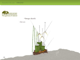 Naturalism Life style  ‘  ORIGINS  ' design by jang mi-jeong Image sketch -  Hair care  