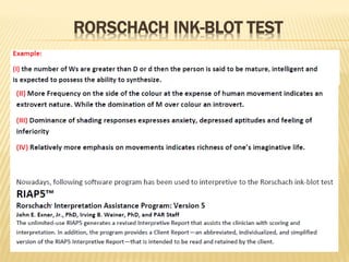 RORSCHACH INK-BLOT TEST
 