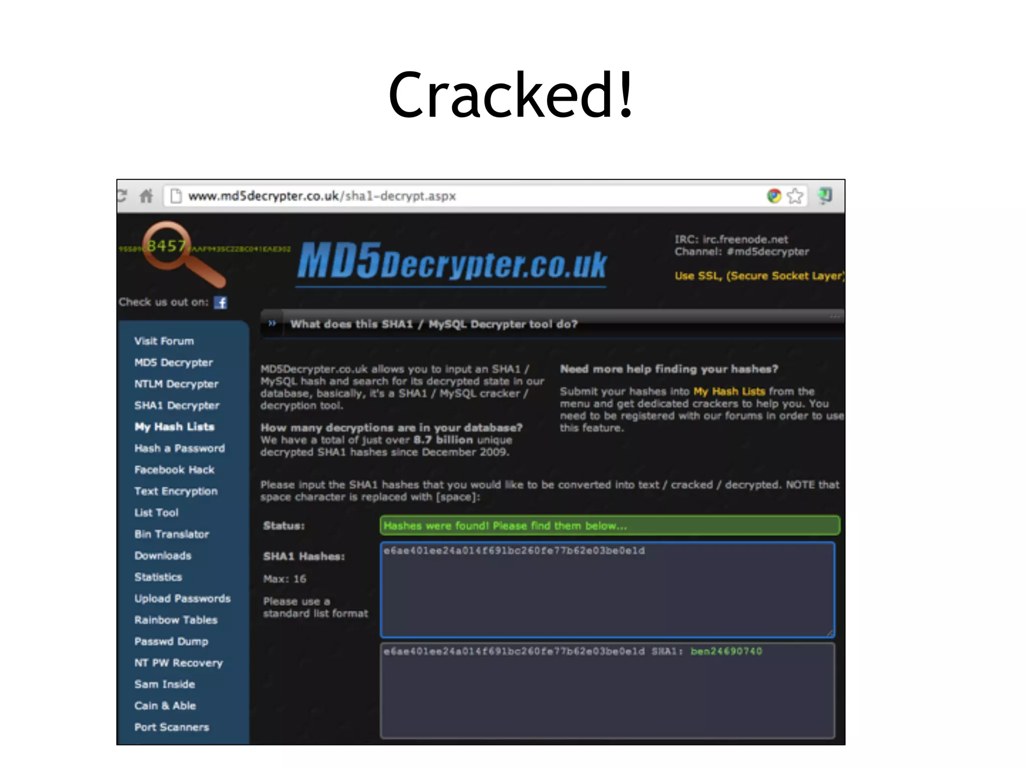 Cracked!
 