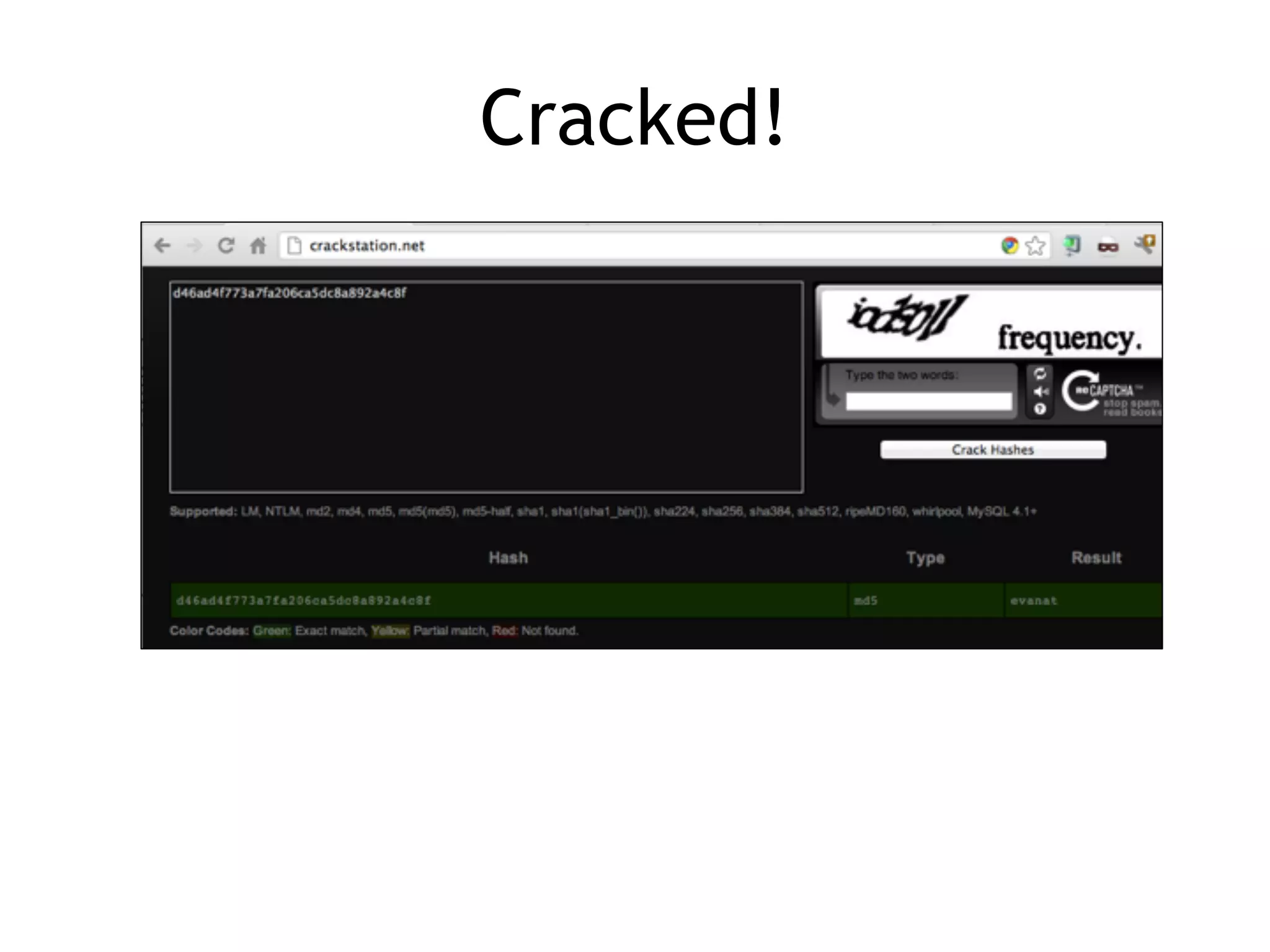 Cracked!
 