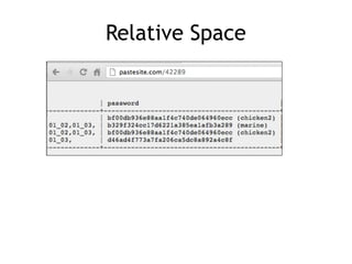 Relative Space
 