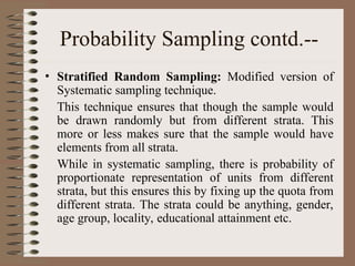 simple random sampling and different sampling | PPT