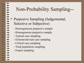 simple random sampling and different sampling | PPT