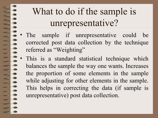 Unrepresentative simple random sampling and different sampling | PPT