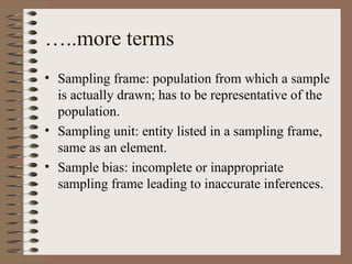 simple random sampling and different sampling | PPT