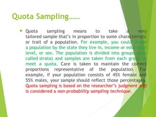 Quots Based Sampling Example Survey sampling theory made for all in simple | PPT