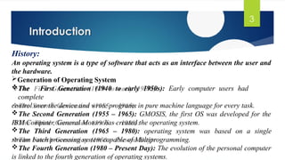 Comprehensive Overview of Operating Systems: Evolution and Types | PPTX