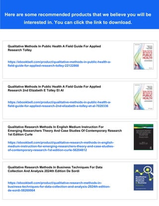 Qualitative Research Methods In Public Relations And Marketing ...