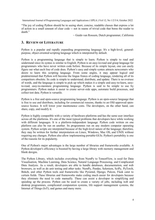 PYTHON- AN APPETITE FOR THE SOFTWARE INDUSTRY | PDF