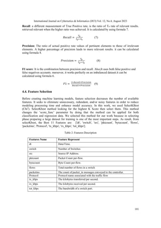 DDOS DETECTION IN SOFTWARE-DEFINED NETWORK (SDN) USING MACHINE LEARNING ...