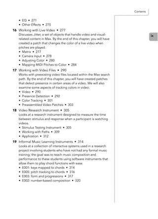 Max Msp Jitter For Music A Practical Guide To Developing Interactive ...