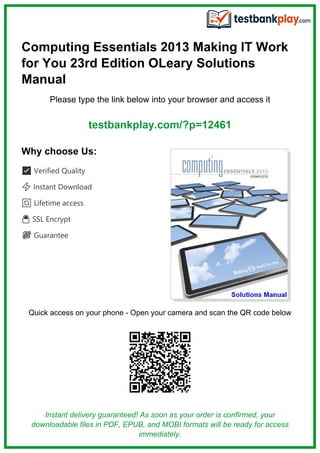 Comprehensive Guide to Computing Essentials 2013: Input and Output ...