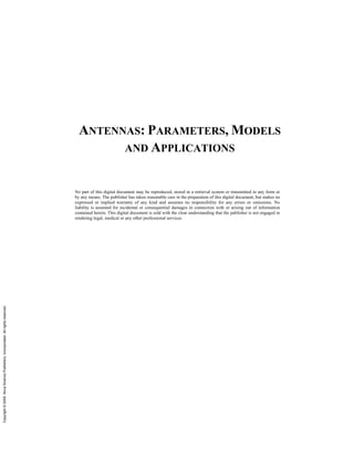 Antennas Parameters Models and Applications 1st Edition Albert I ...