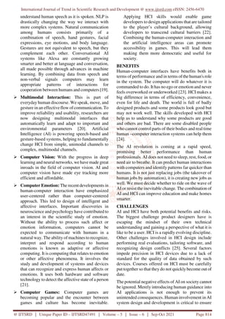 Artificial Intelligence and Human Computer Interaction | PDF