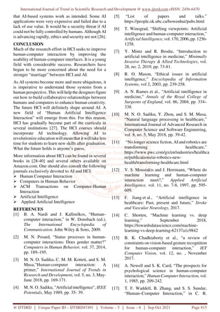Artificial Intelligence and Human Computer Interaction | PDF