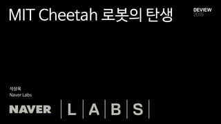 MIT Cheetah 로봇의 탄생
석상옥
Naver Labs
 