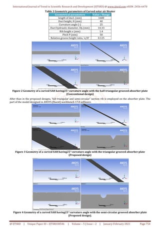 Thermo Hydraulic Performance of a Curved Solar Air Heater with ...
